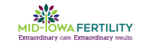 Mid-Iowa Fertility logo featuring the clinic name in a professional font with the tagline 'Extraordinary Care, Extraordinary Results.'