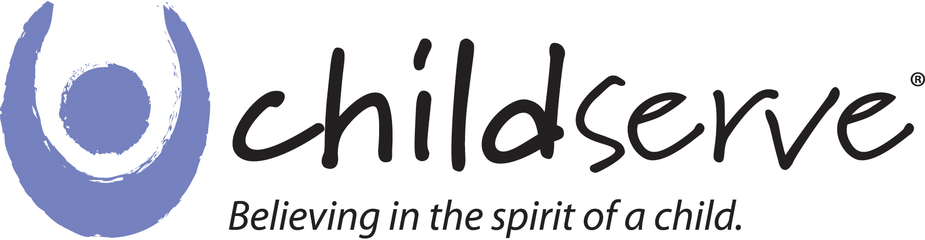ChildServe logo featuring a stylized, colorful butterfly symbolizing growth, transformation, and hope, accompanied by the word 'ChildServe' in a clean, modern font.